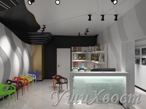 зона ресепшн ветклиники УшиХвост